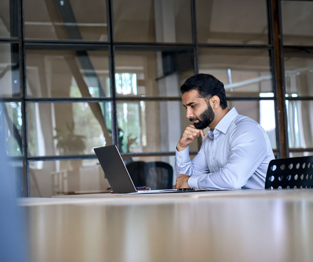 Guy On Computer